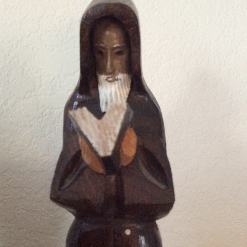 Monk wooden crafted. Vintage - Picture 2 of 4